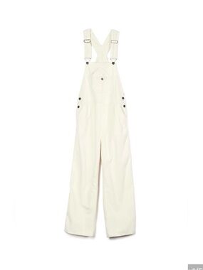 Faherty Cream Wide-Leg Women's Overalls
